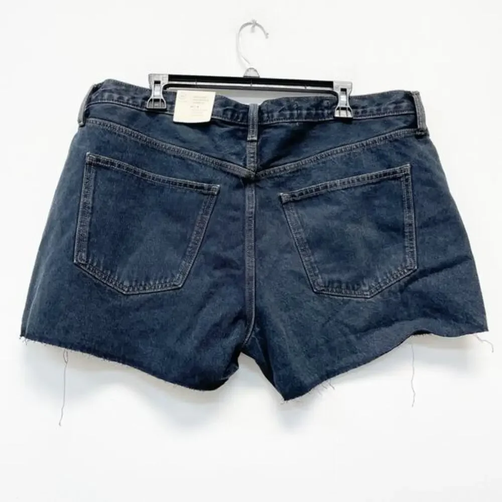 Universal‎ Thread Mid-Rise 90s Baggy Denim Shorts Relaxed Fit Size 16 Black